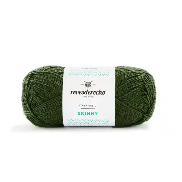 Linea Skinny Premium Verde Musgo Oscuro 6214 Revesderecho