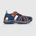 Sandalias Cintas Cruzadas Niño Azul Y Naranja Talla 29