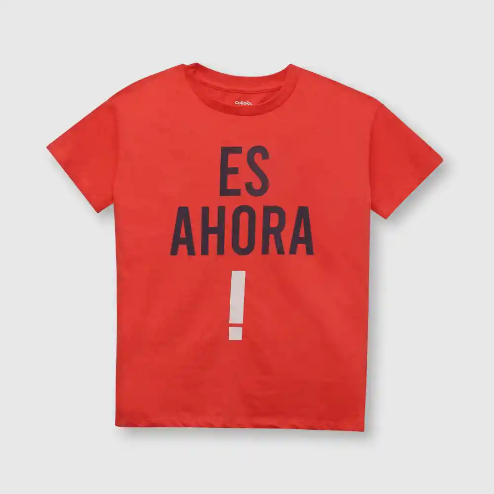 Polera Reciclada De Niño Naranja Oscuro Talla 2a