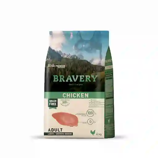 Bravery Alimento para Perro Chicken Adulto Super Premium