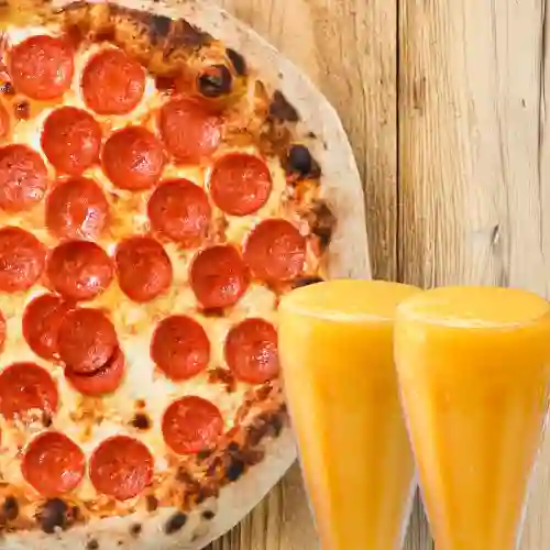 Pizza Napolitana y Jugo