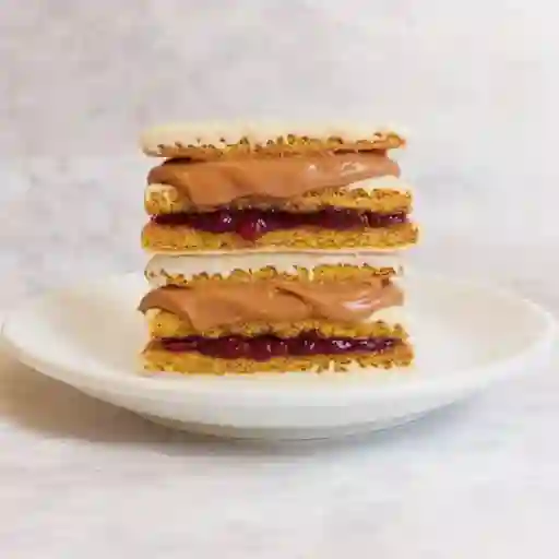 Alfajor frambuesa/manjar choc.blanco