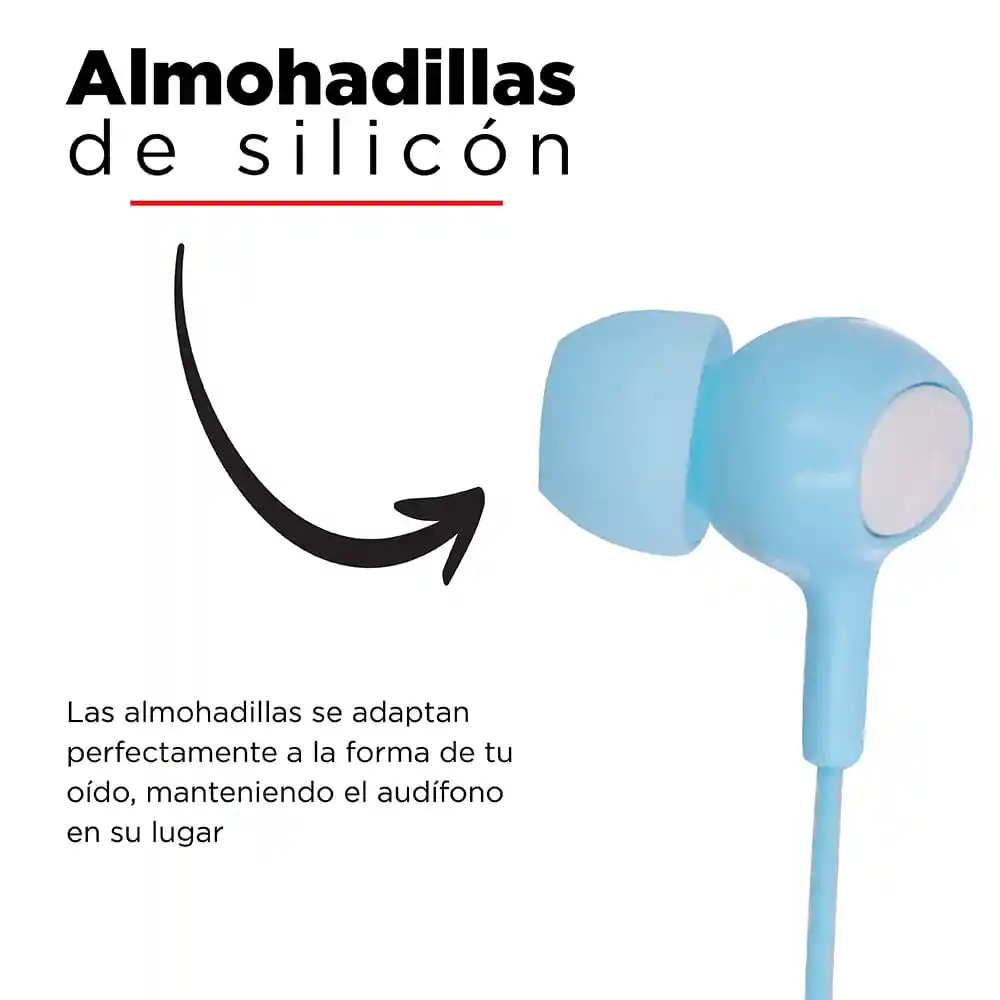 Miniso Audífonos De Cable Se383 Azul/blanco 12m