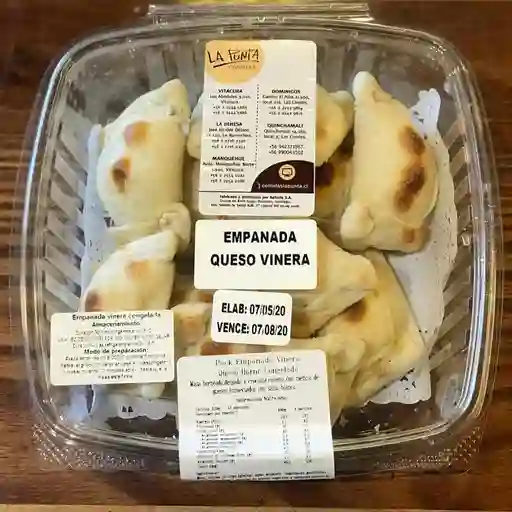 Pack Empanadas Queso Vineras - 10 Unidades