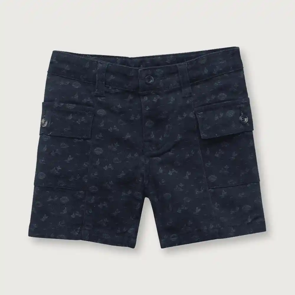 Bermuda Full Print De Niño Navy Talla 6m