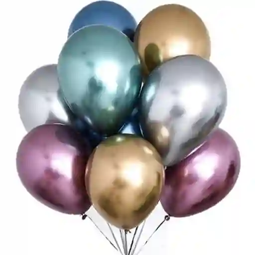 Globo Cromo Metalizado Colores R12 Multicolor