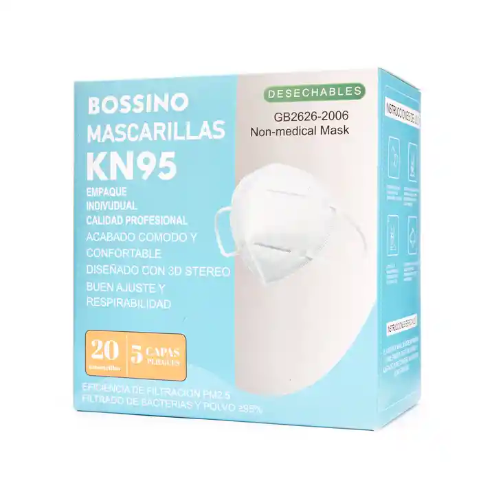 Bossino Maracarilla KN95 Color Blanco