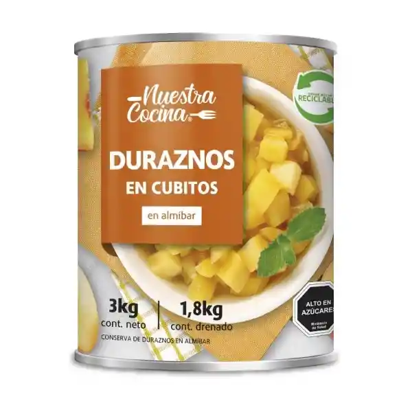 Nuestra Cocina Duraznos 3 en Cubitos