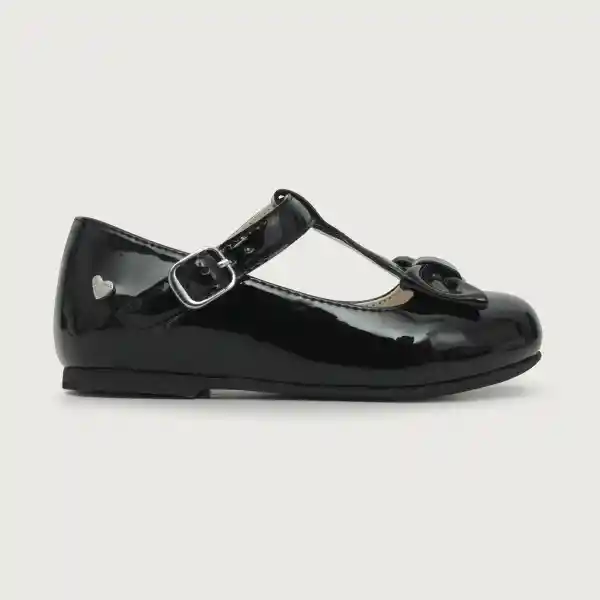 Zapatillas Reina Charol Niña Negro Talla 28 Opaline