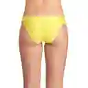 Bikini Calzón Con Drapeado Amarillo Talla L Samia