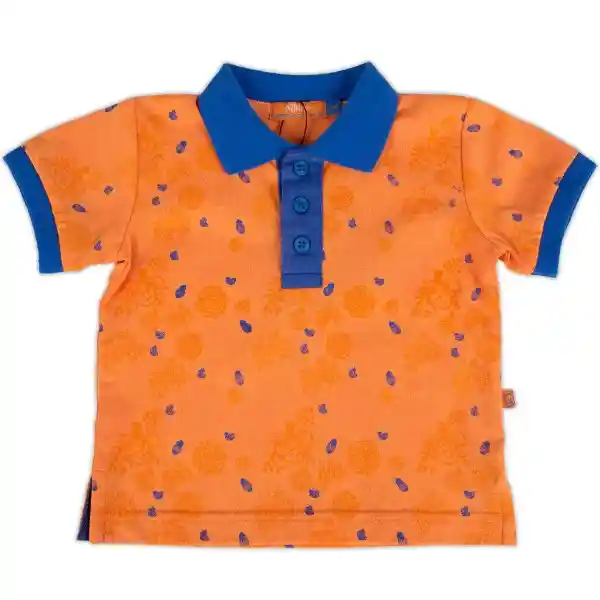 Polera Bebé Niño Naranja Talla 3 A Pillín