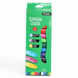 Témpera solida 12 colores