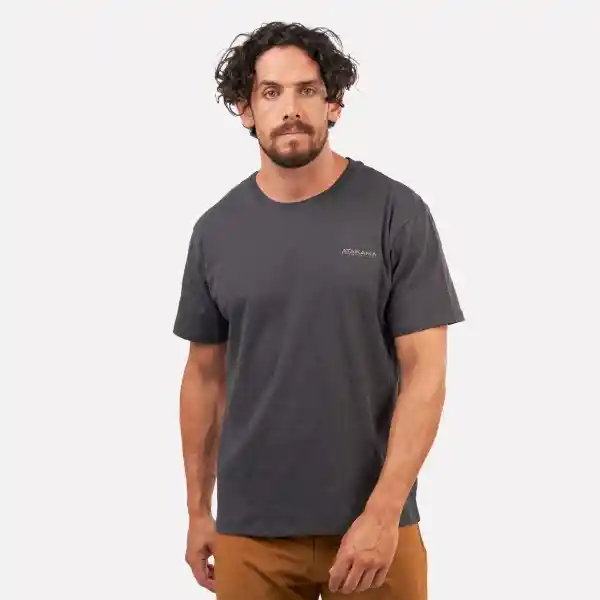 Polera Manga Corta Hombre L Equipamiento Gris Atakama Outdoor