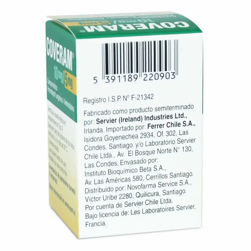 Coveram 10 mg/5 mg Comprimidos