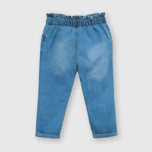 Jean Mezclilla de Bebé Niña Light Denim Talla 6/9M Colloky