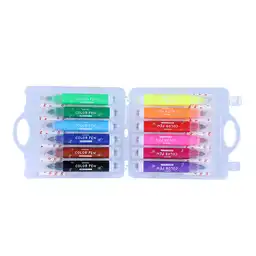 Kit Plumones Acuarelables Con Sello 72 6 12 cm 12 Colores Miniso