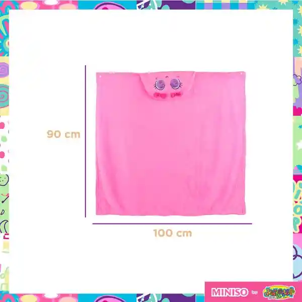 Manta Con Capucha Rosa Miniso