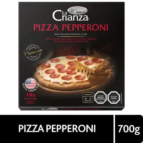La Crianza Pizza Pepperoni Horneada a Leña
