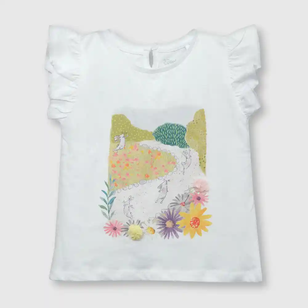 Polera Encantada Bebé Niña Blanca Talla 9/12m