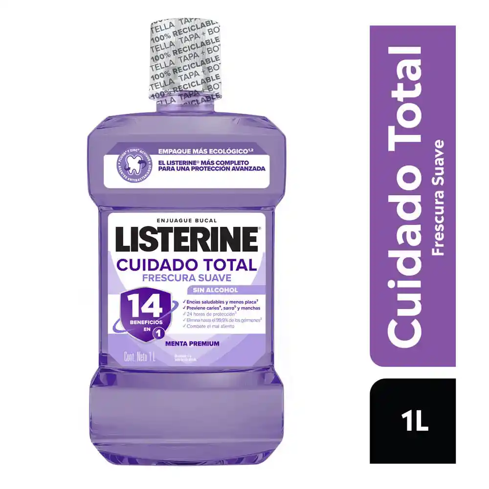 Enjuague Bucal Listerine Cuidado Total Frescura Suave