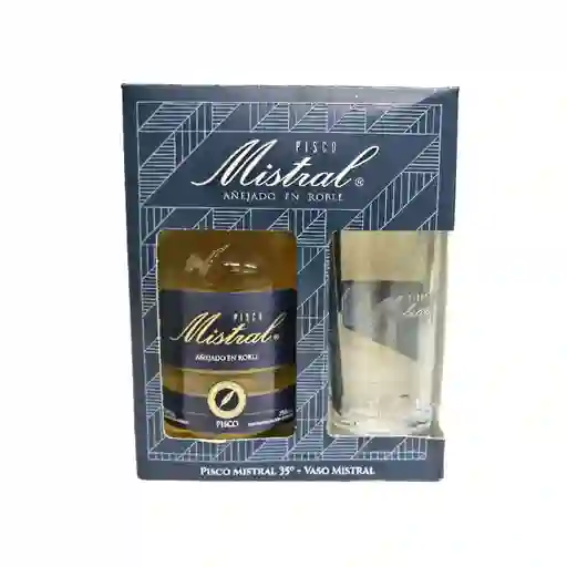 Mistral Pisco Añejado 35° + Vaso