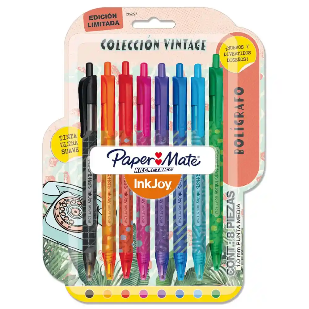 Paper Mate Bolígrafo Retráctil Colección Vintge Varios Colores