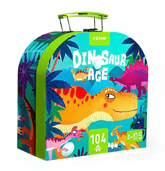 Mideer Rompecabezas Maleta Dinosaurio