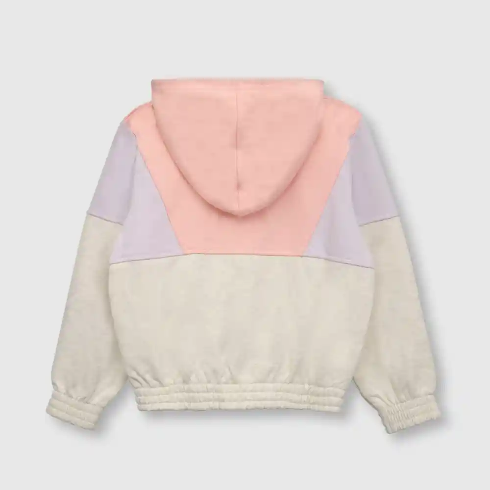 Polerón Bloques De Niña Rosado Talla 10a