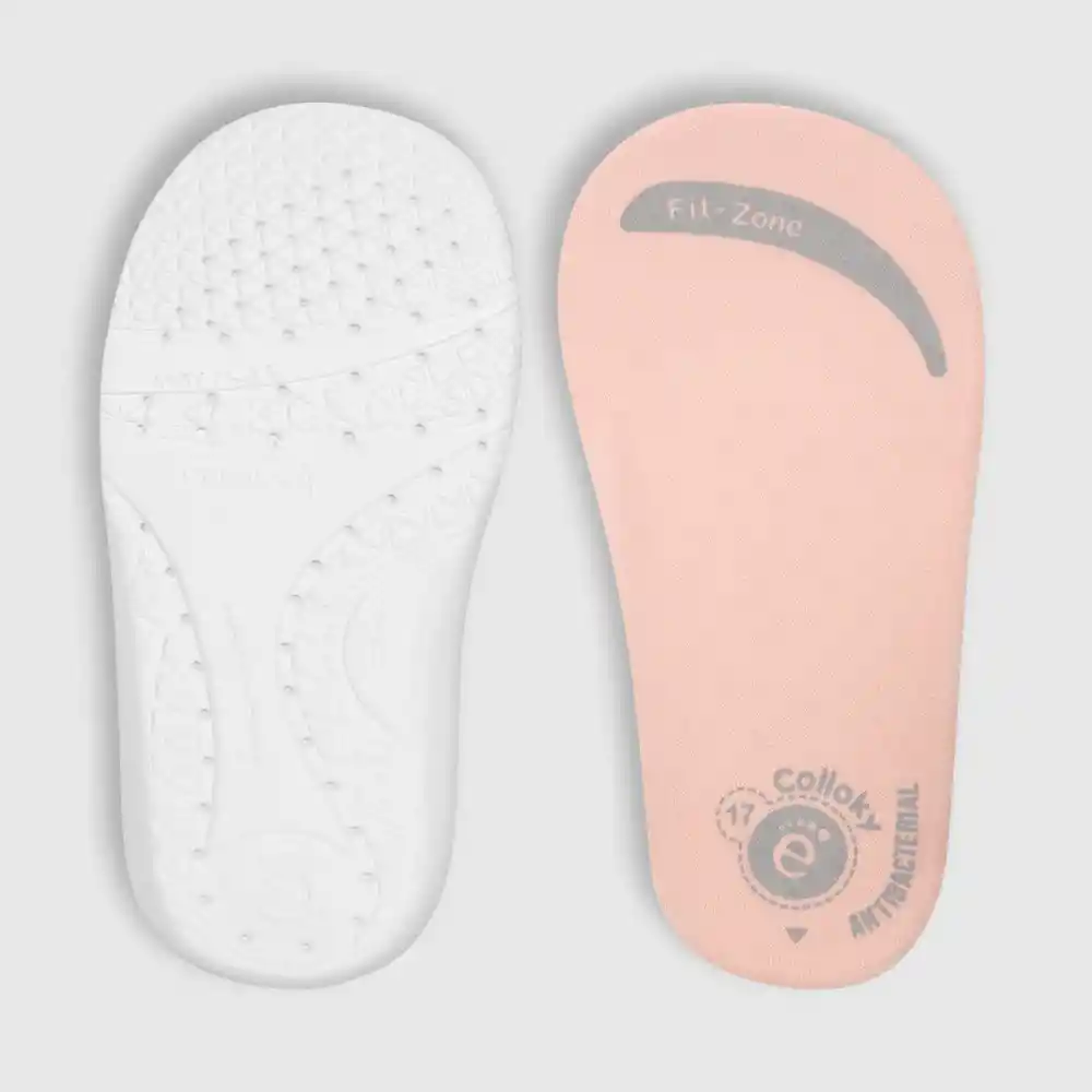 Zapatos Hebilla Y Aplicación Cinta Niña Rosado Talla 19