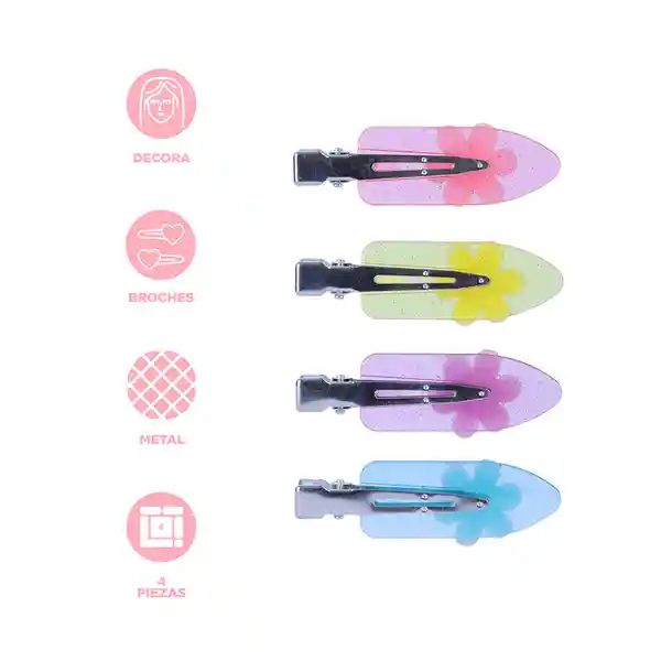 Set Broches Para Cabello Colores Miniso