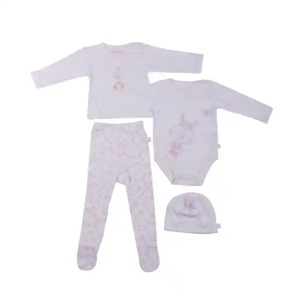 Set 4 Pzas Bebe Niña Multicolor Pillin 24 M