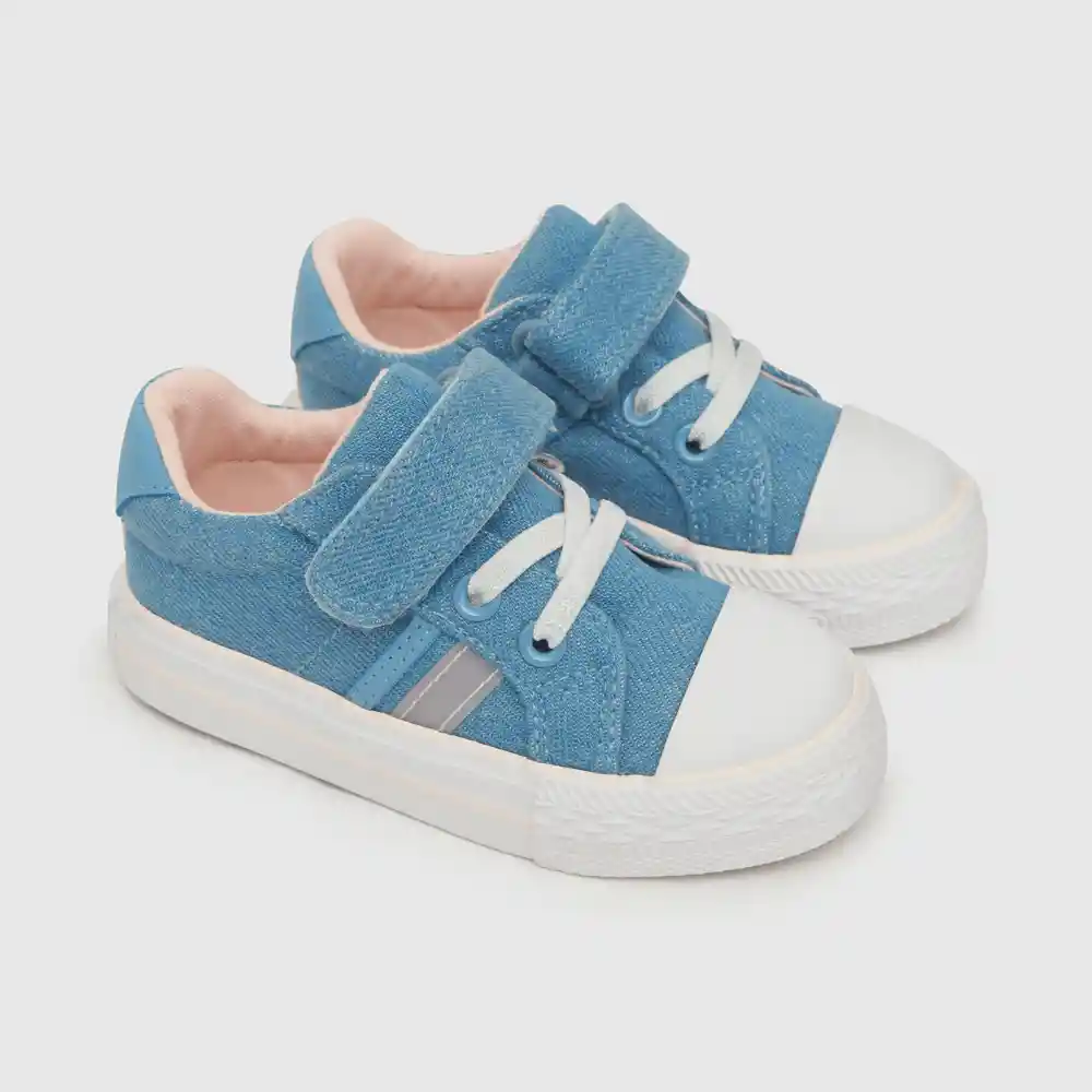 Zapatillas Lona Niña Azul Talla 26