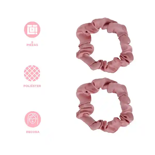 Set Donas Para Cabello Rosa Miniso