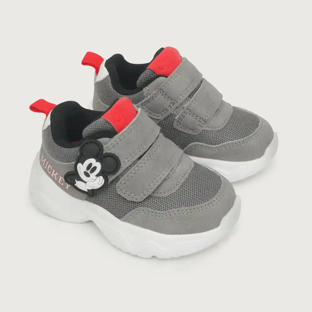 Zapatillas Urbana Chunky Mickey Mouse Niño Gris Talla 26 Opaline