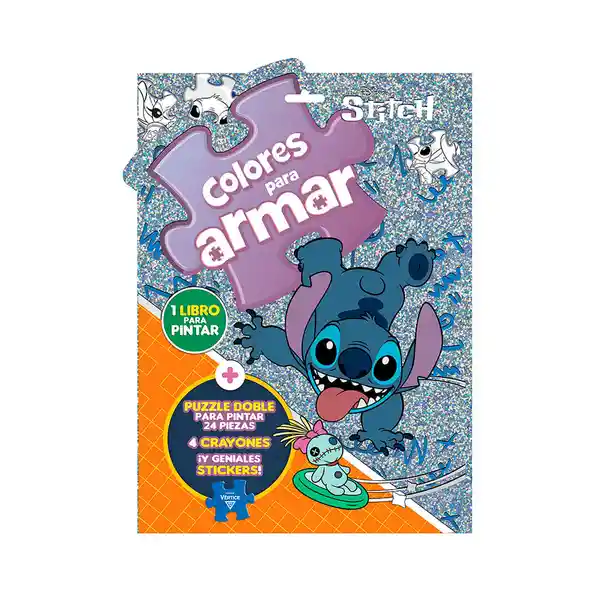Libro Stitch Colores Para Armar - Vértice