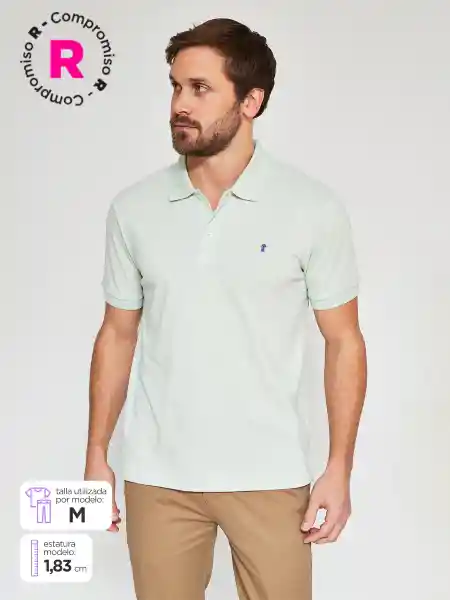 Kenneth Stevens Polera Manga Corta Piq Sb Verde Claro S SS25