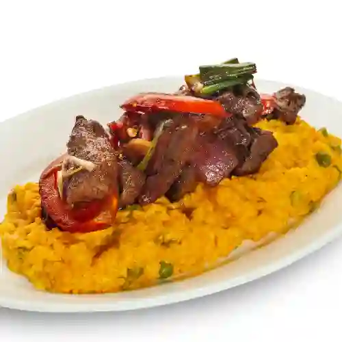 Risotto con Lomo Saltado