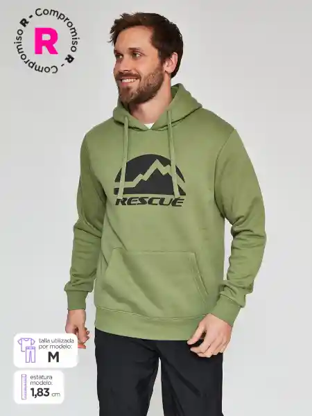 Rescue Polera Blogo Hombre Verde Claro L SS25