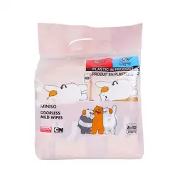 Paquete de Toallas Humedas 10 Pack We Bare Bears Miniso