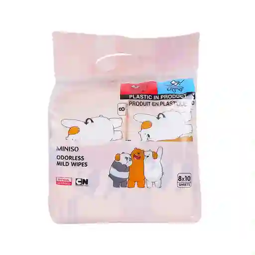 Paquete de Toallas Humedas 10 Pack We Bare Bears Miniso