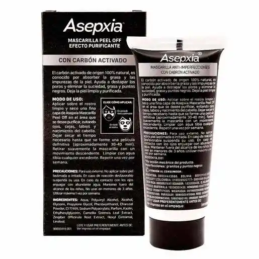 Asepxia Mascarilla Purificante Carbón Detox para Piel Mixta