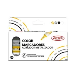 Artel Estuche de Marcadores Acrílicos Metálicos