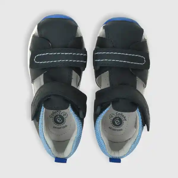 Sandálias Doble Ajuste de Bebé Niño Azul/Blue Talla 18 Colloky