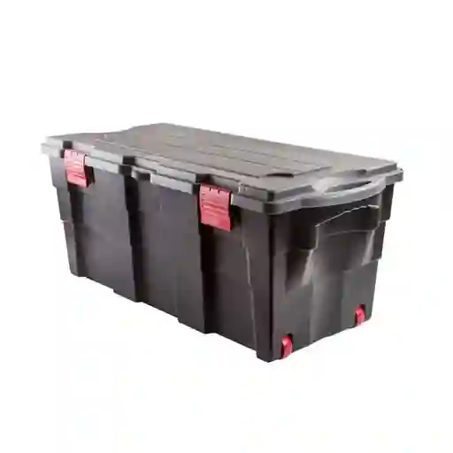 Baul Organizador Negro y Gris 100 L