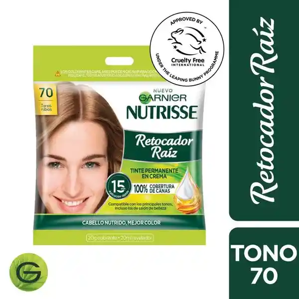 Nutrisse Tinte Permanente en Crema Retocador Raíz Tono 70 Rubio