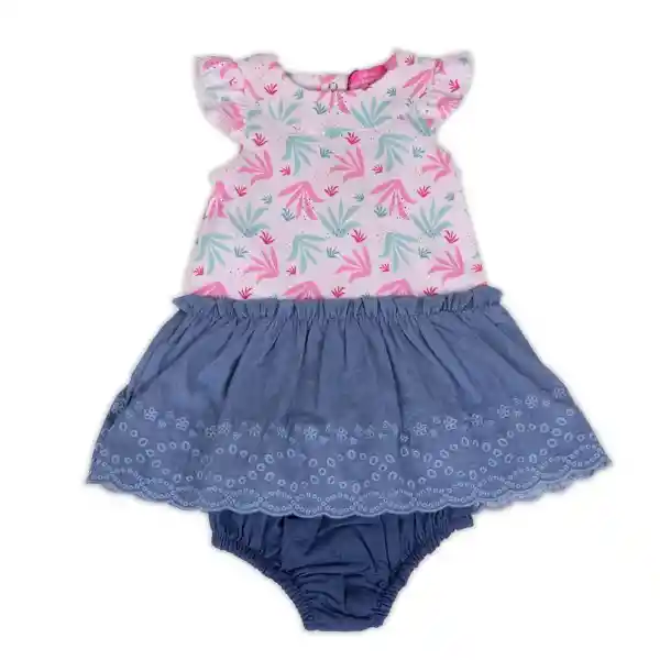 Vestido Bebe Niña Celeste Pillin 12 M