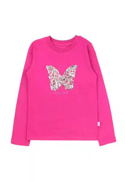 Polera Kids Lentejuelas Day to Day 737 Magenta 6 Años Ficcus