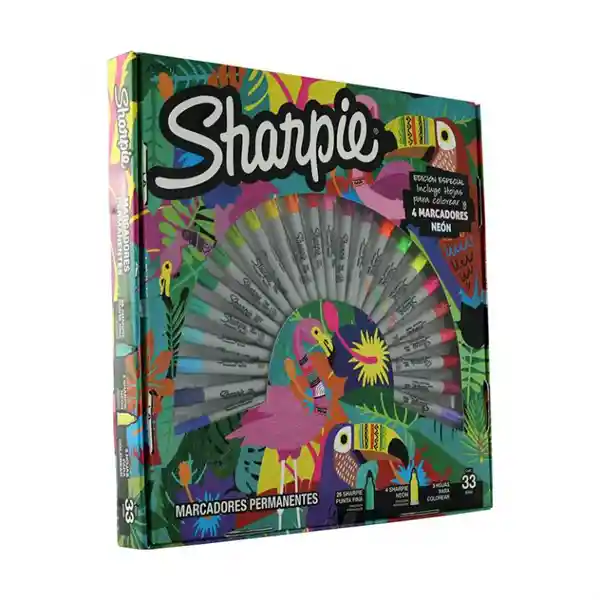 Sharpie Marcadores Ruleta Jungla Caja 30 Unt