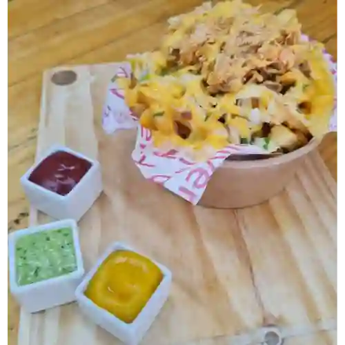 Papas Fritas Pollo, Queso, Cheddar-chica