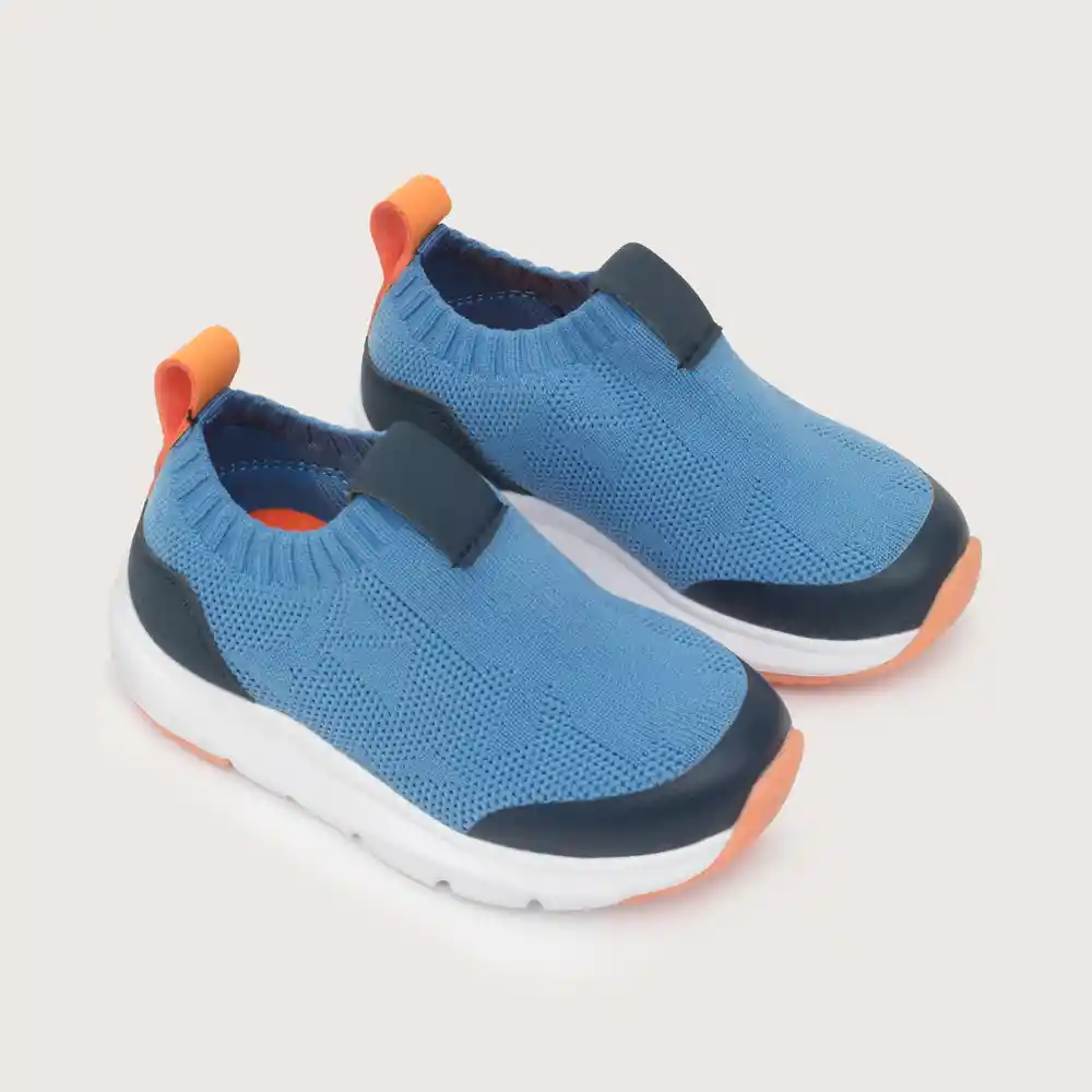 Zapatillas Deportiva Tipo Calcetín Niño Azul Talla 29
